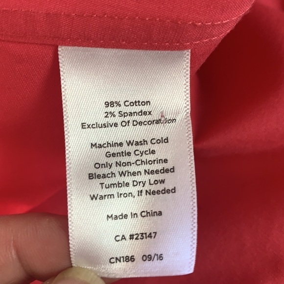 Talbots Petites Pink Short Sleeve Button Up Blouse Size 4P - Picture 11 of 13